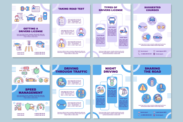 Driving Courses Types Brochure Bundle