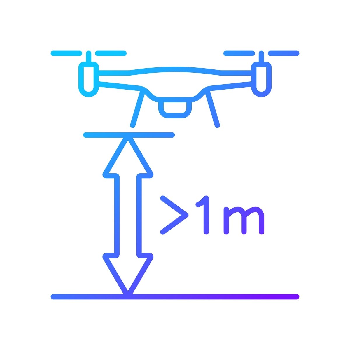 Drone usage gradient manual label icons set for dark and light mode set