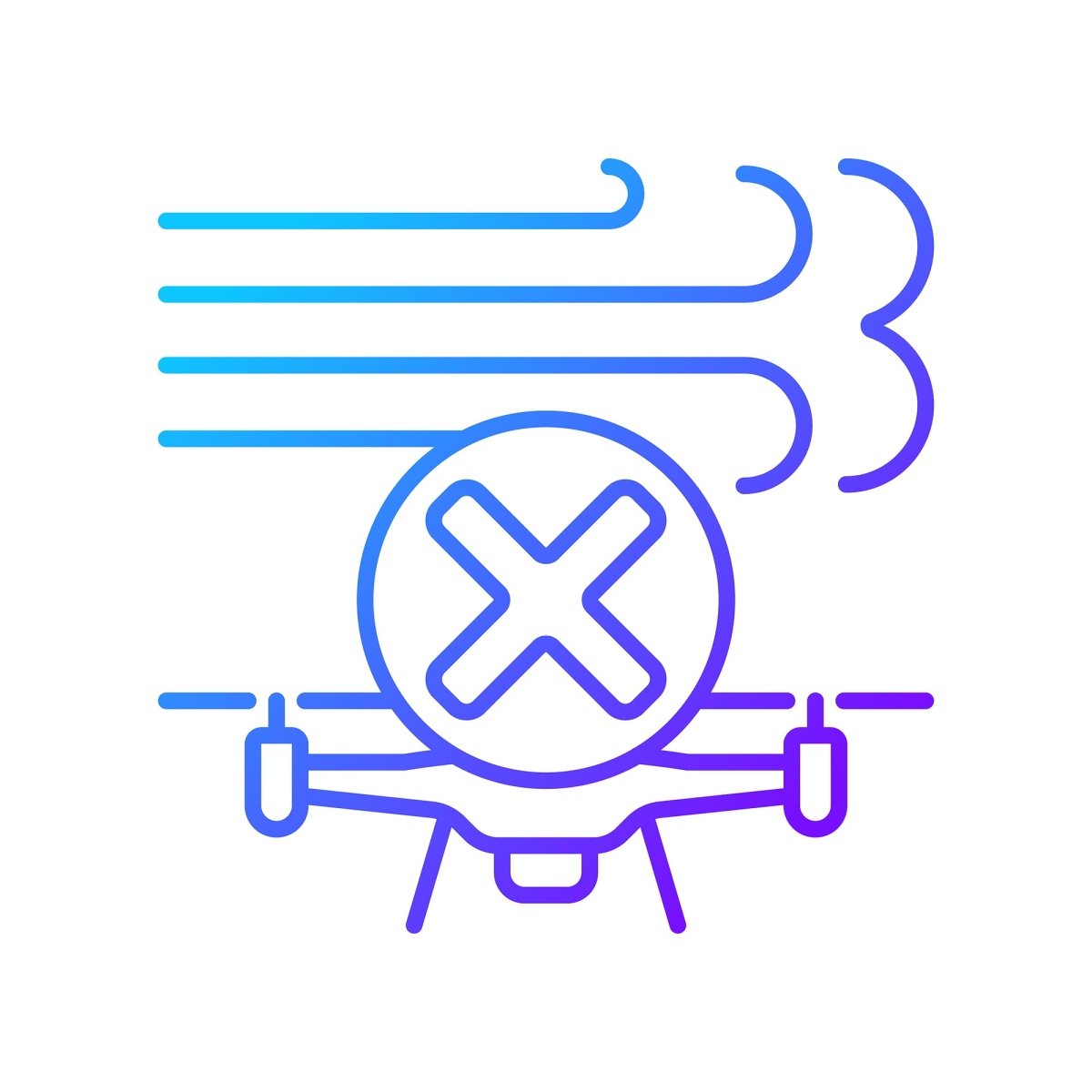 Drone usage gradient manual label icons set for dark and light mode set