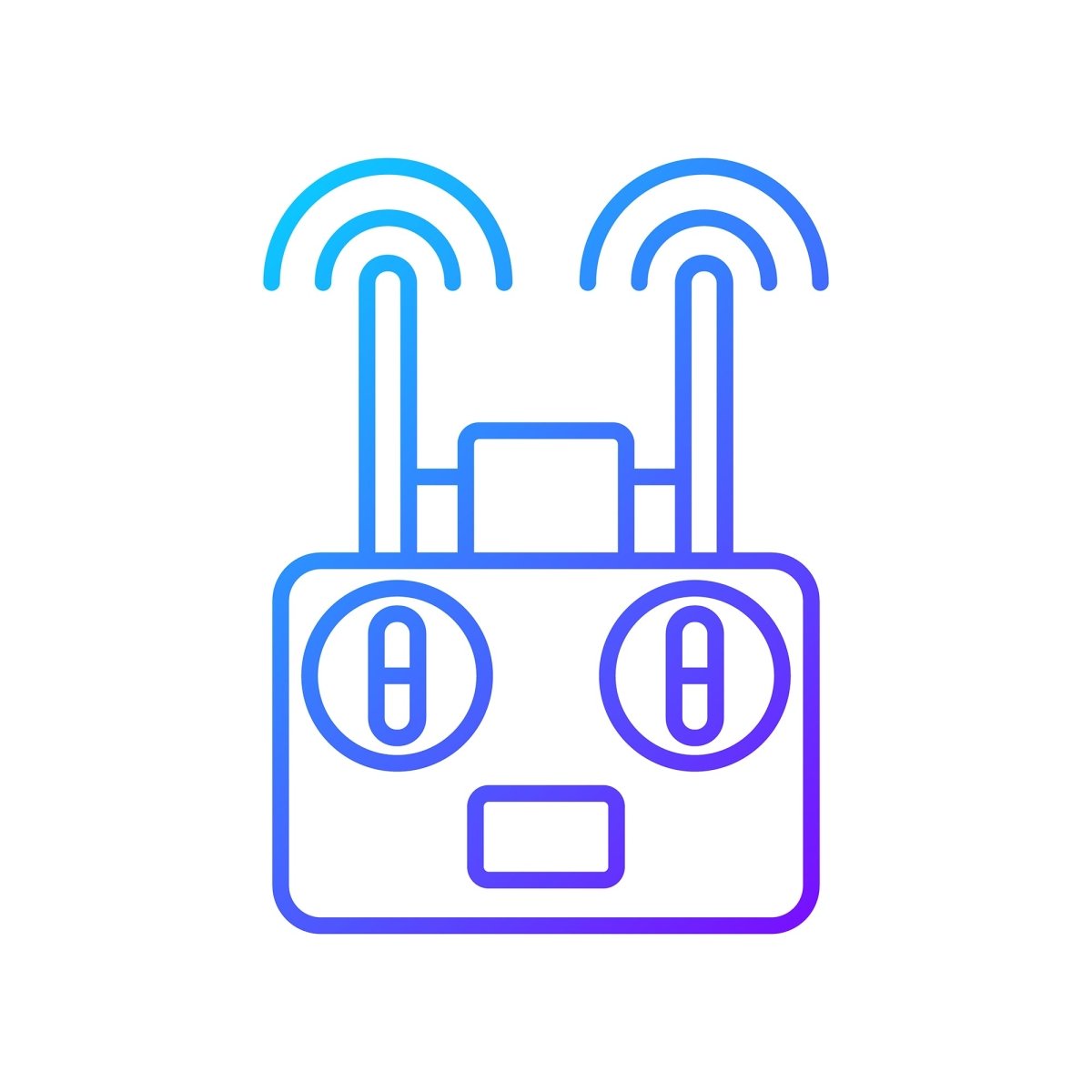Drone usage gradient manual label icons set for dark and light mode set