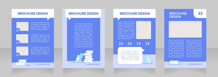 Education blank brochure layout design bundle