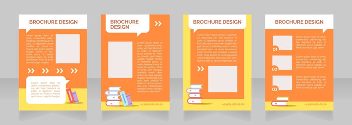 Education blank brochure layout design bundle