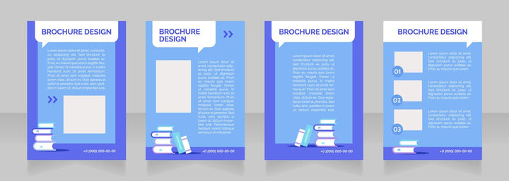Education blank brochure layout design bundle