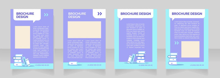 Education blank brochure layout design bundle
