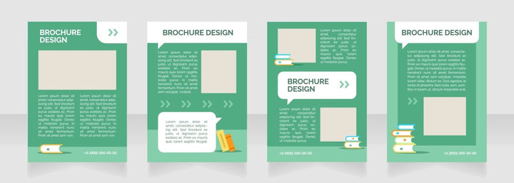 Education blank brochure layout design bundle