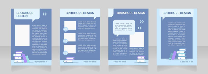 Education blank brochure layout design bundle
