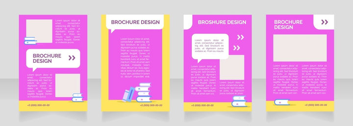 Education blank brochure layout design bundle