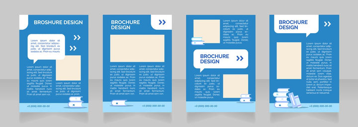 Education blank brochure layout design bundle