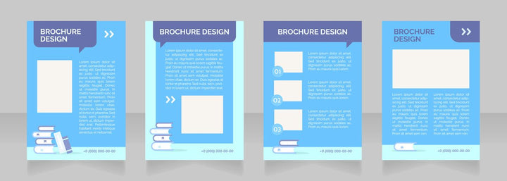 Education blank brochure layout design bundle