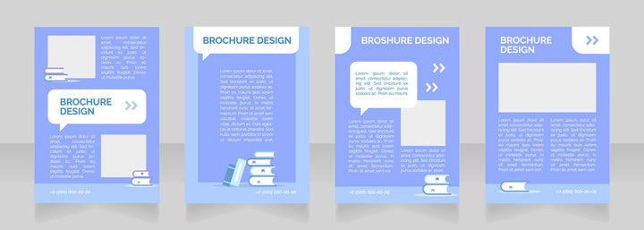 Education blank brochure layout design bundle