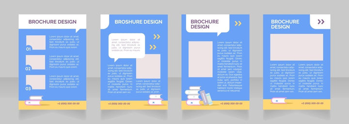 Education blank brochure layout design bundle