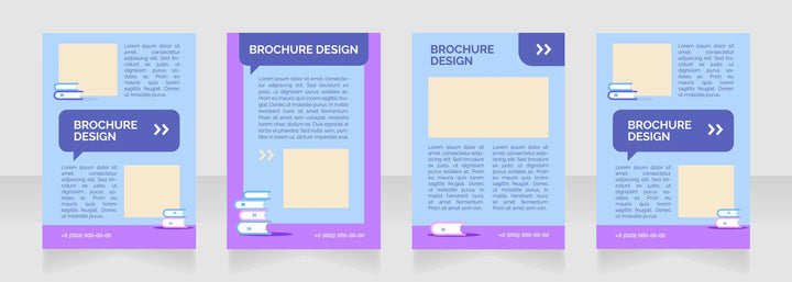 Education blank brochure layout design bundle