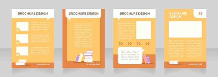 Education blank brochure layout design bundle