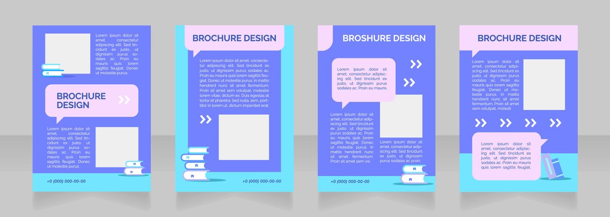 Education blank brochure layout design bundle