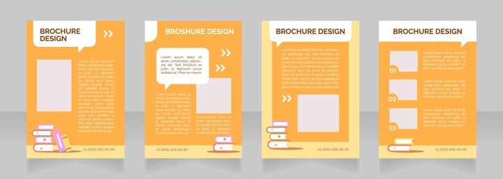 Education blank brochure layout design bundle