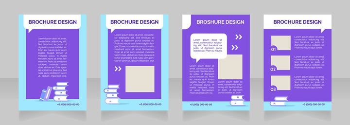 Education blank brochure layout design bundle