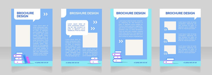 Education blank brochure layout design bundle