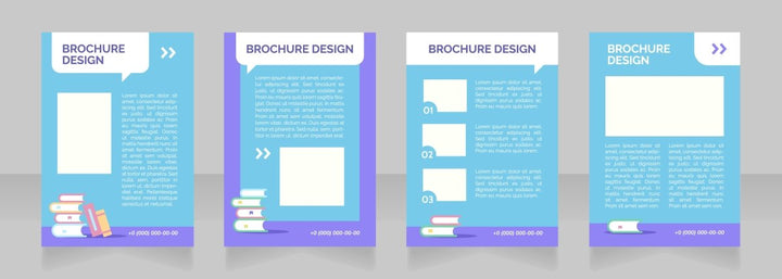Education blank brochure layout design bundle