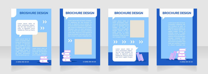Education blank brochure layout design bundle