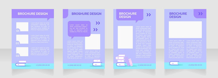Education blank brochure layout design bundle