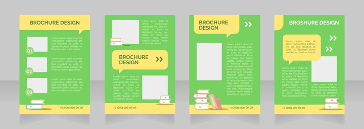 Education blank brochure layout design bundle