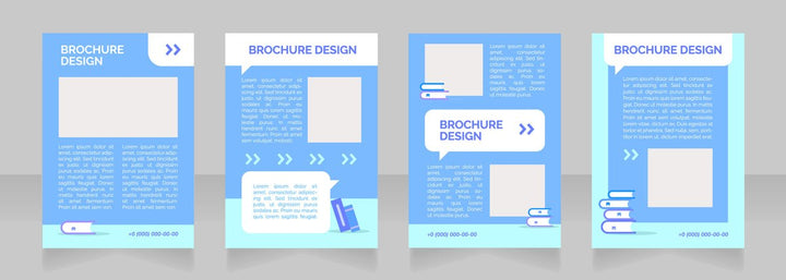 Education blank brochure layout design bundle