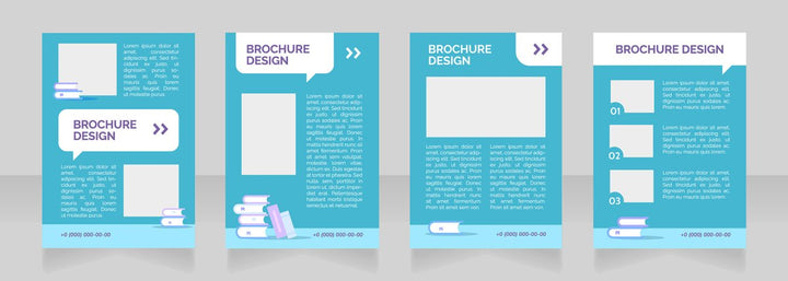Education blank brochure layout design bundle