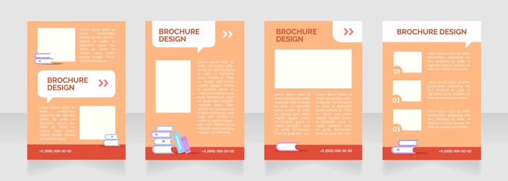 Education blank brochure layout design bundle