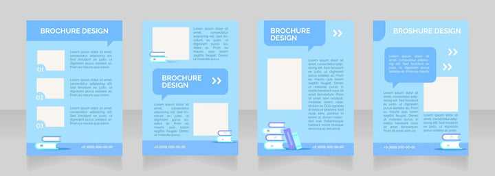 Education blank brochure layout design bundle