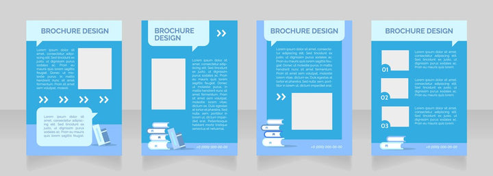 Education blank brochure layout design bundle