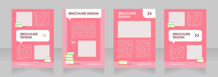 Education blank brochure layout design bundle