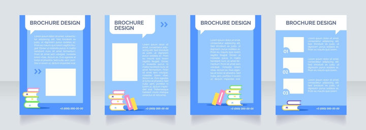 Education blank brochure layout design bundle