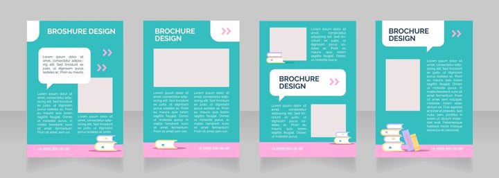 Education blank brochure layout design bundle