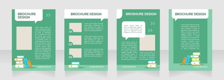 Education blank brochure layout design bundle