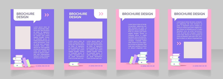 Education blank brochure layout design bundle