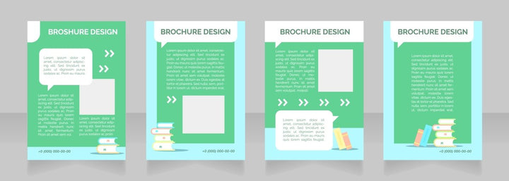 Education blank brochure layout design bundle