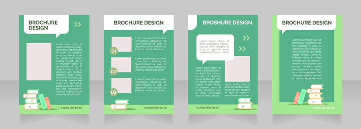 Education blank brochure layout design bundle