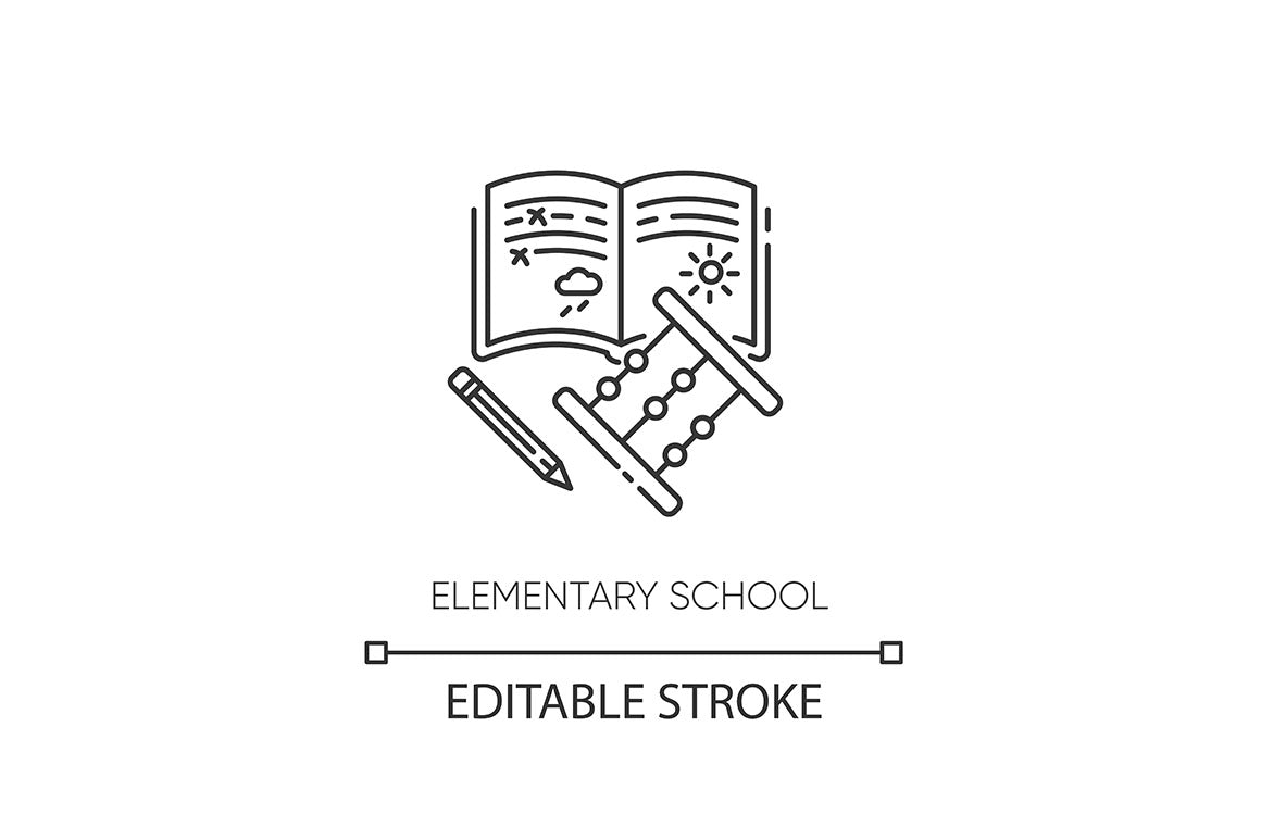 Education pixel perfect linear icons set