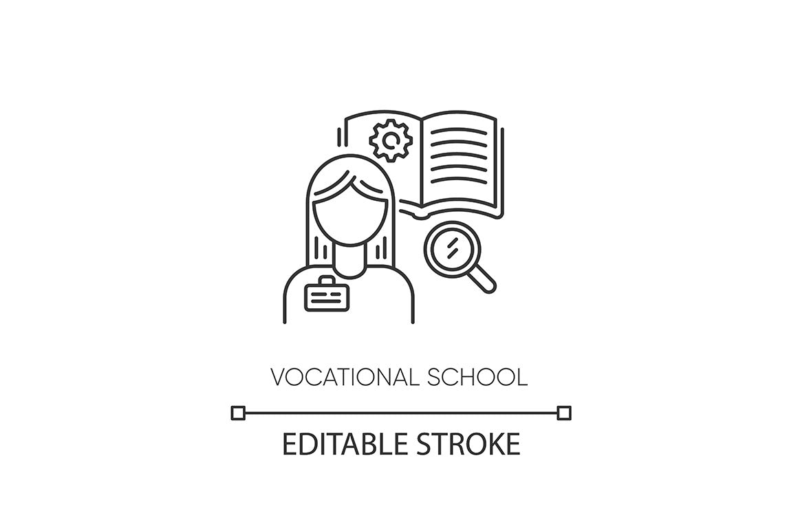 Education pixel perfect linear icons set