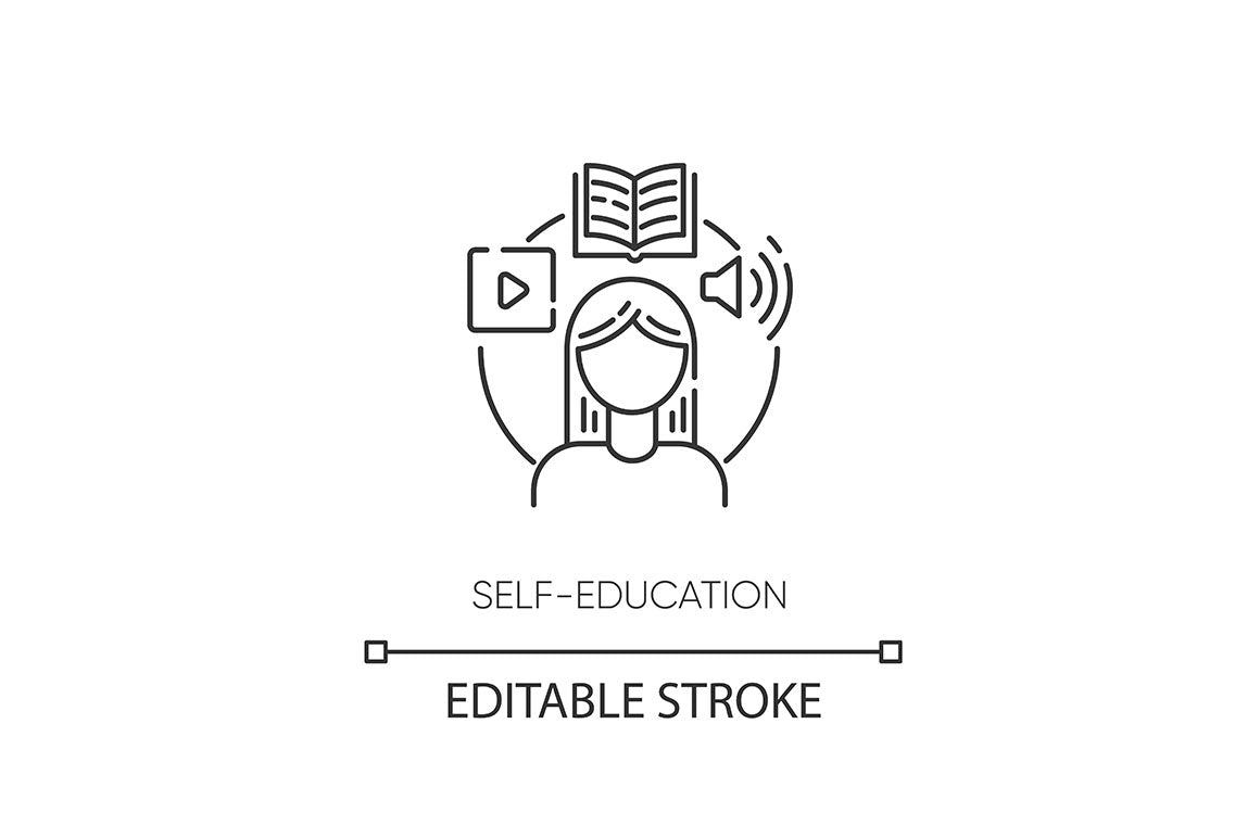 Education pixel perfect linear icons set