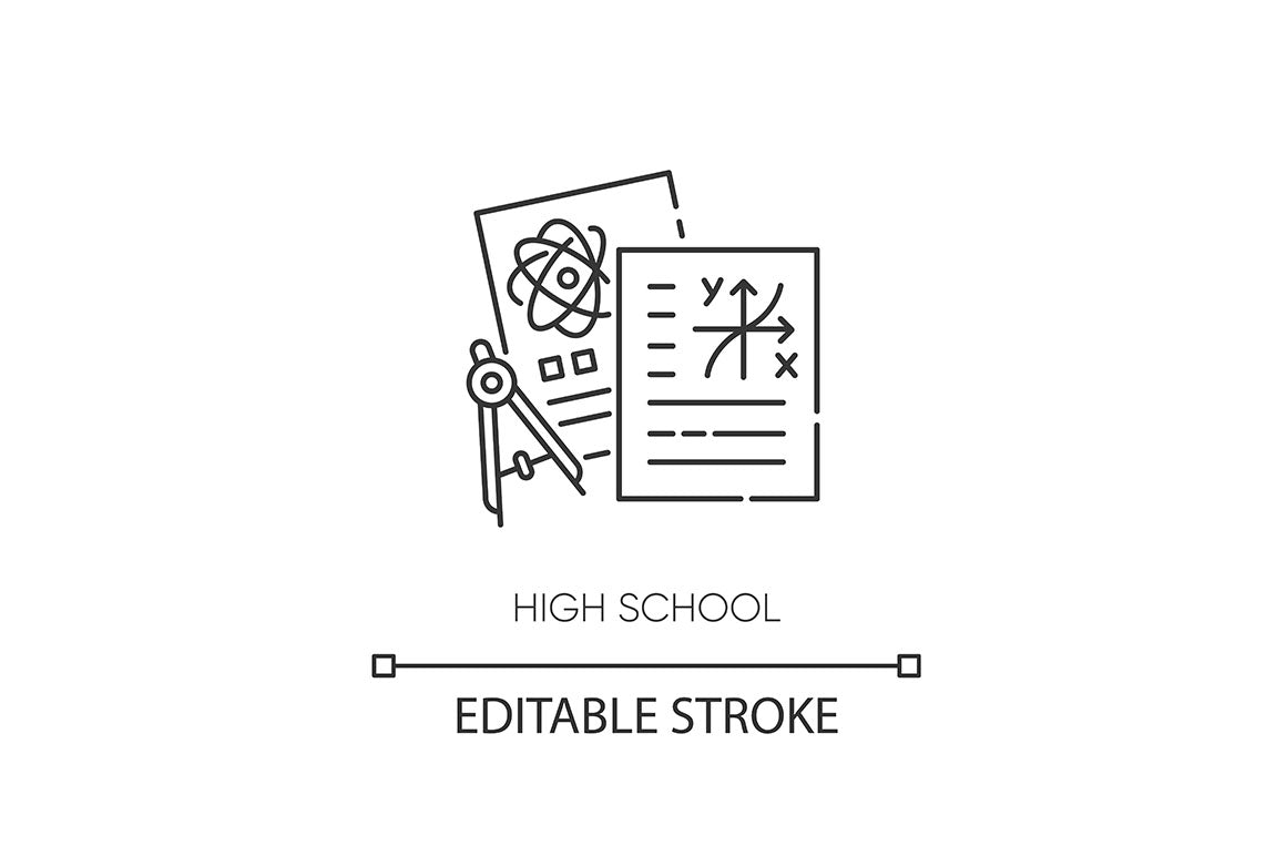 Education pixel perfect linear icons set