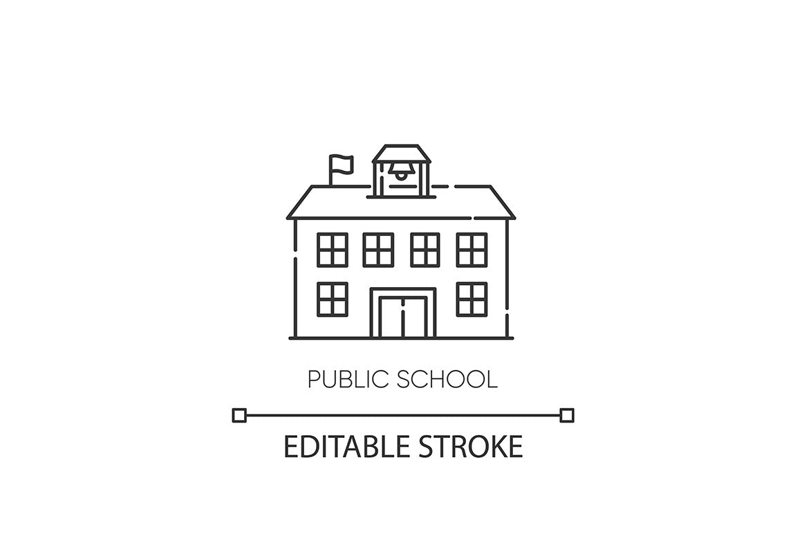 Education pixel perfect linear icons set