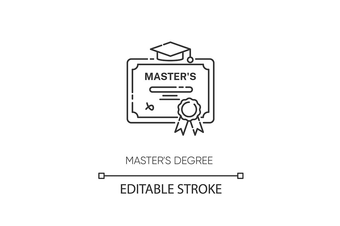 Education pixel perfect linear icons set
