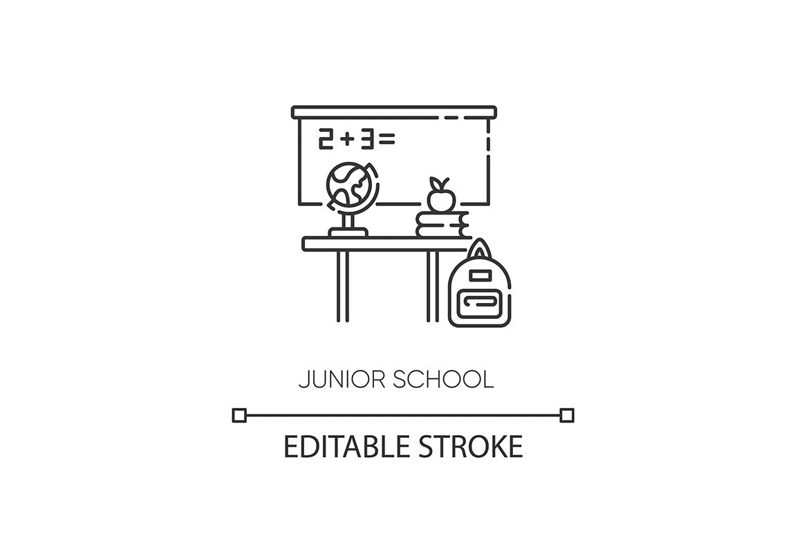 Education pixel perfect linear icons set