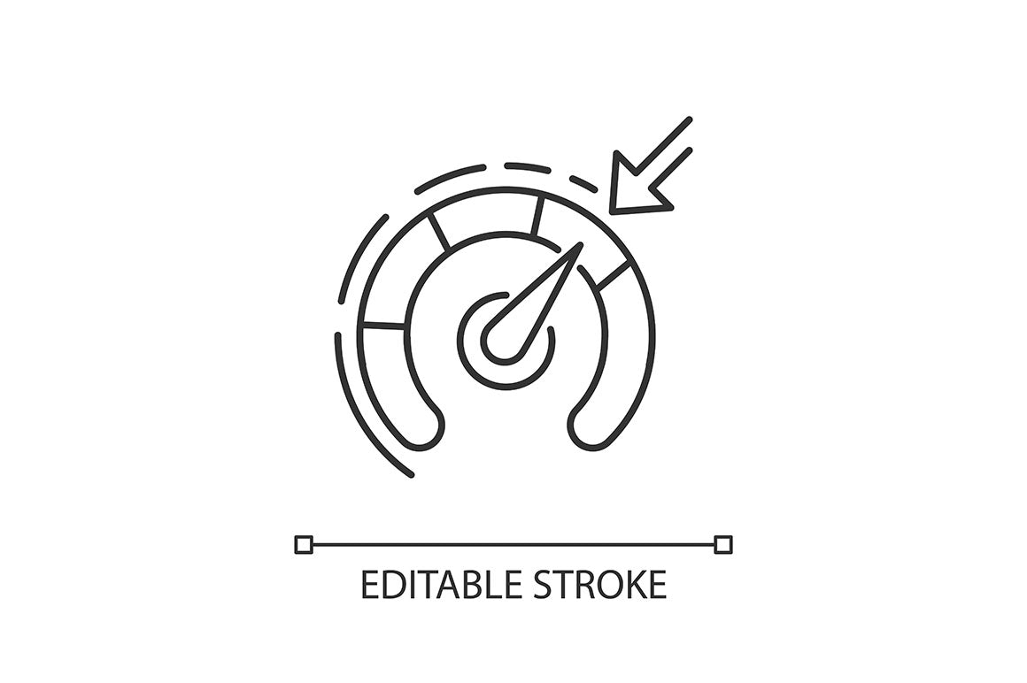 Electric Car Linear Icons Set