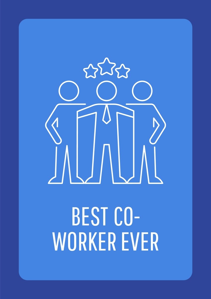 Employee appreciation day postcard with linear glyph icon set