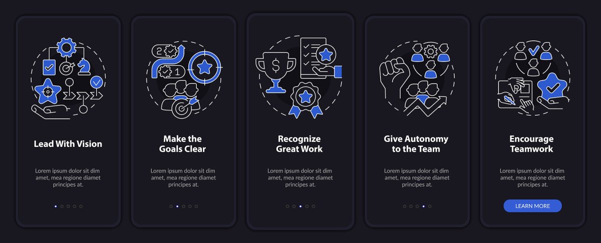 Employee engagement mobile app screen bundle