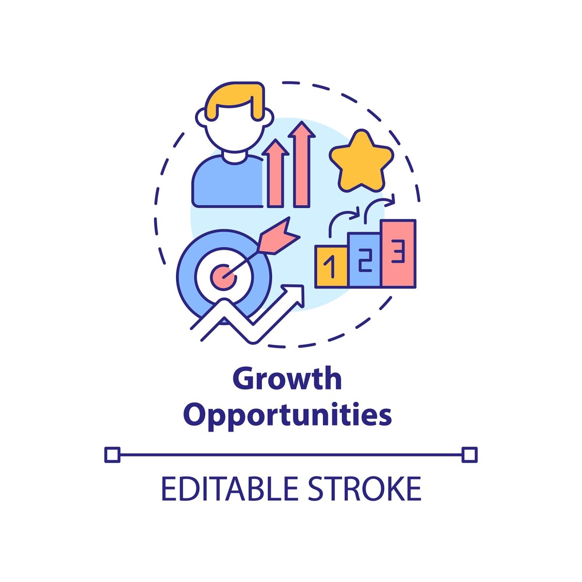 Employee motivation 34 concept icons bundle