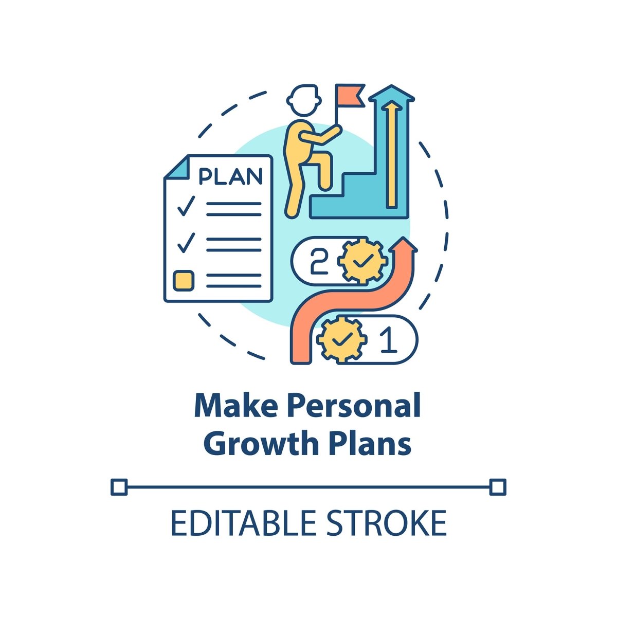 Employee motivation 34 concept icons bundle