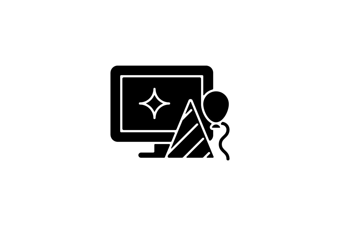 Employee perks and bonuses black glyph icons set on white space